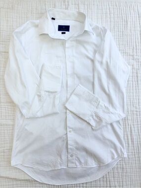 David Donahue White French Cuff Tuxedo Concert Dress Shirt 16.5